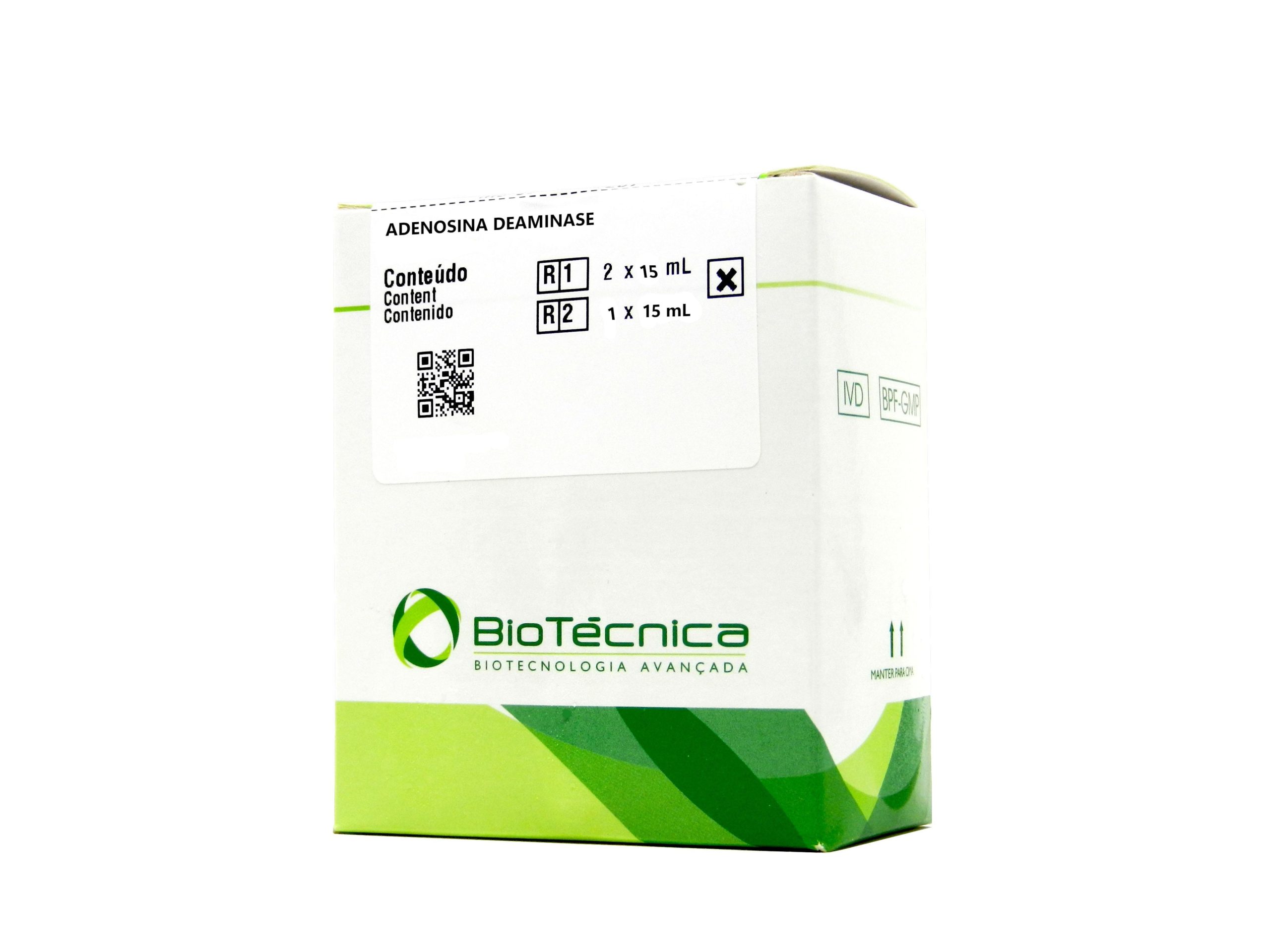 ADENOSINA DEAMINASE - ADA - R1: 2X15 - R2: 1X15 - CAL 1X1 - CONTROL1 1X1 - CONTROL2 1X1 - BIOTECNICA
